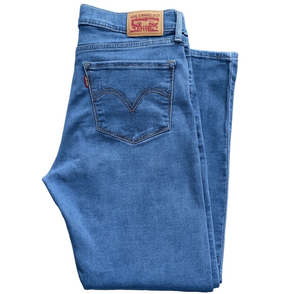 Levi's Classic Straight Leg Jeans Mid Rise 90s Style Medium Wash Size 10